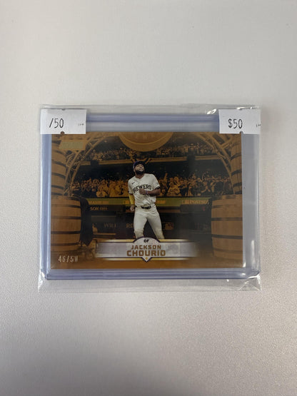 2025 Stadium Club #138 Jackson Chourio Gold Foil #/50