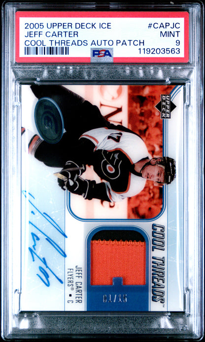 2005 Upper Deck. Auto Patch #CAPJC Jeff Carter Cool Auto Patch PSA 9