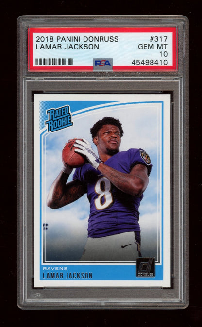 2018 Panini Donruss #317 Lamar Jackson PSA 10