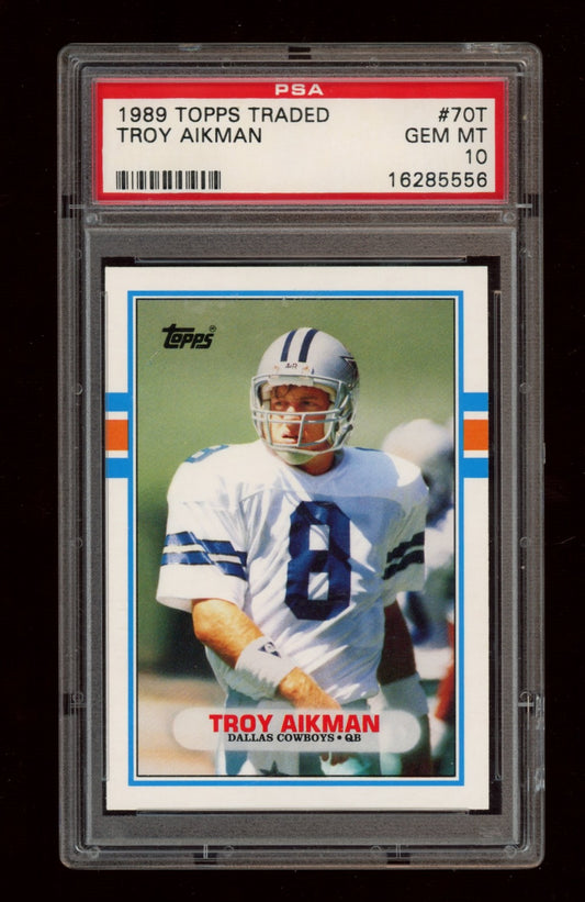 1989 Topps Traded #70T Troy Aikman PSA 10