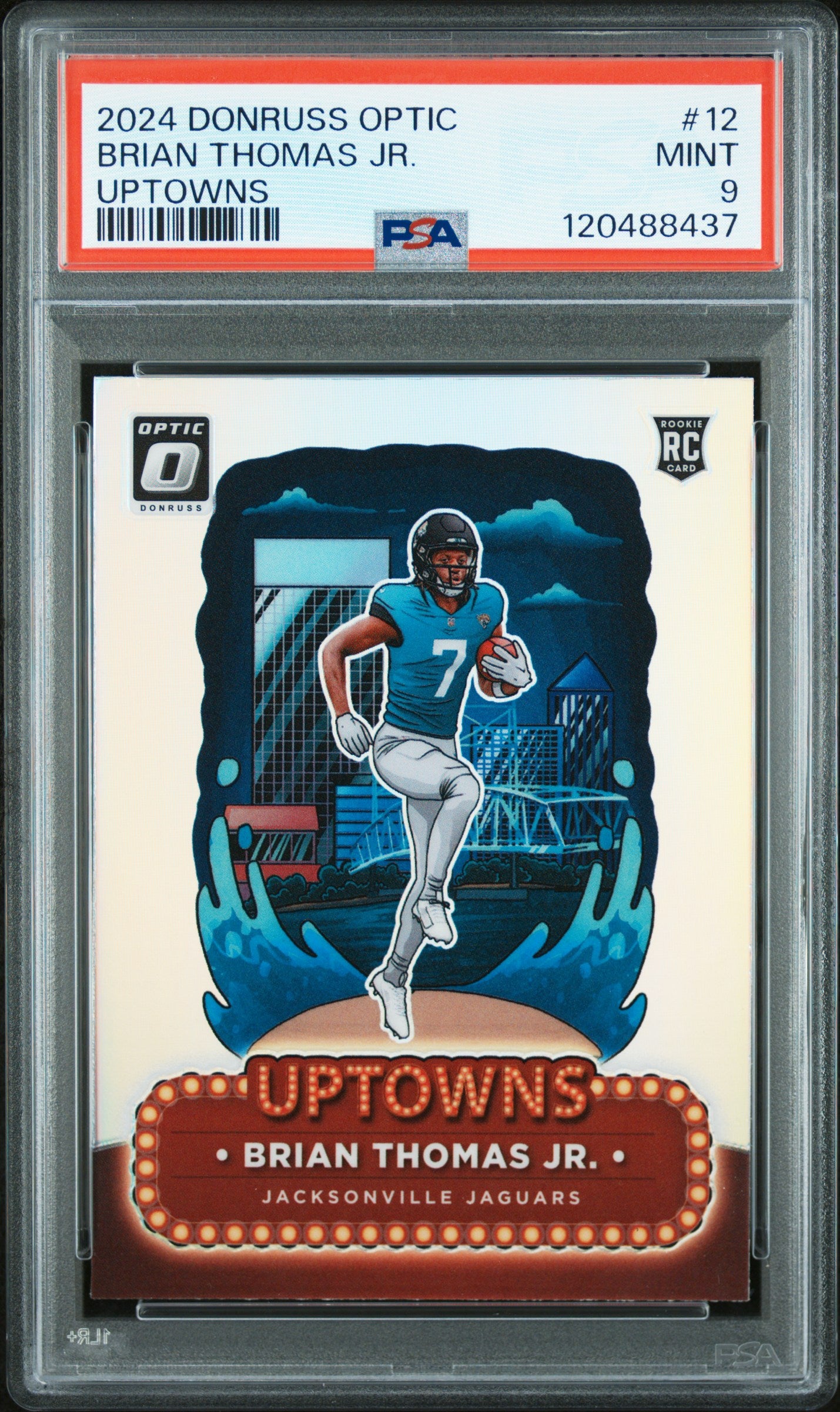 2024 Panini Donruss Optic Uptowns #12 Brian Thomas Jr. PSA 9
