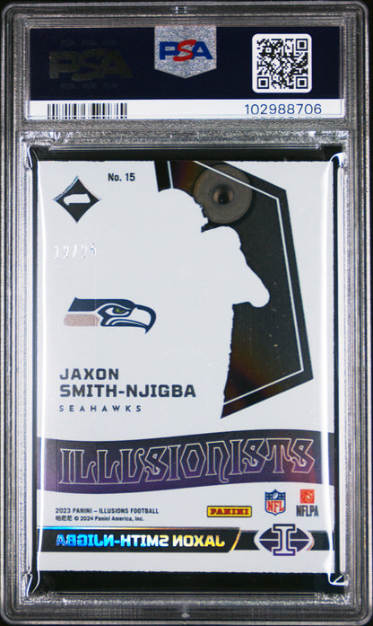 2023 Panini Illusions #15 Jaxon Smith-Njigba Illusionists Gold PSA 9