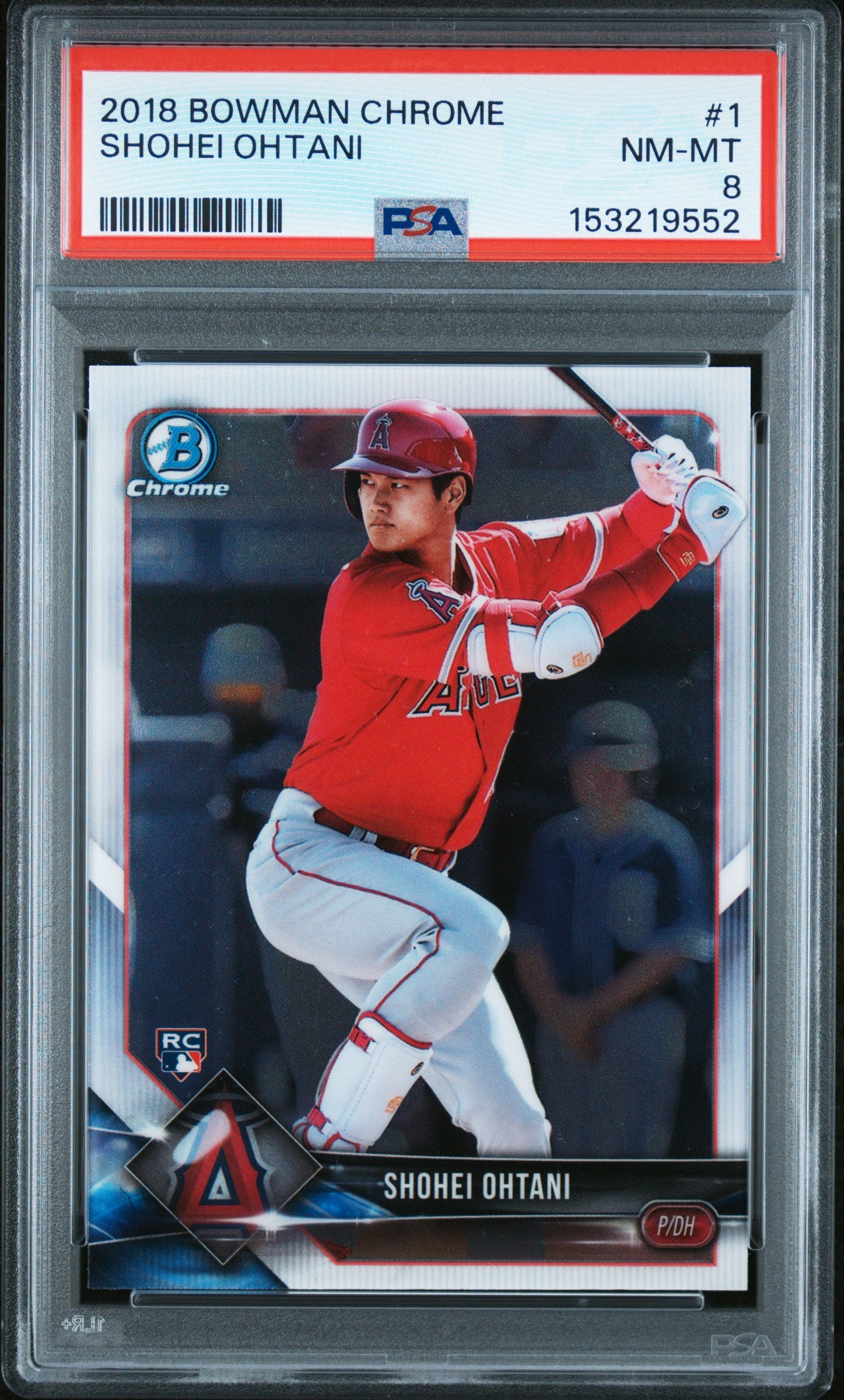 2018 Bowman Chrome #1 Shohei Ohtani PSA 8
