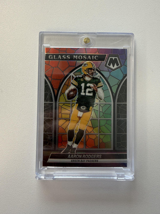 2022 Panini Mosaic #GM-9 Aaron Rodgers Glass Mosaic
