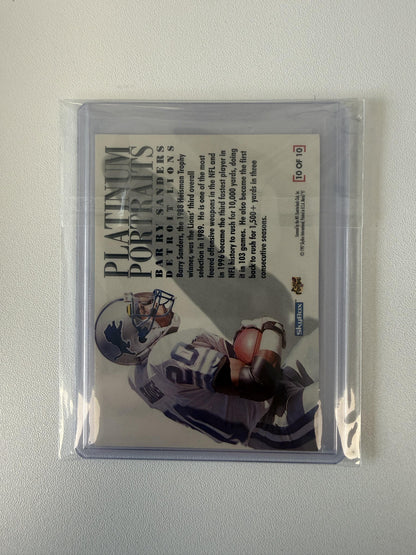 1997 Metal Universe #10 Barry Sanders Platinum Portraits