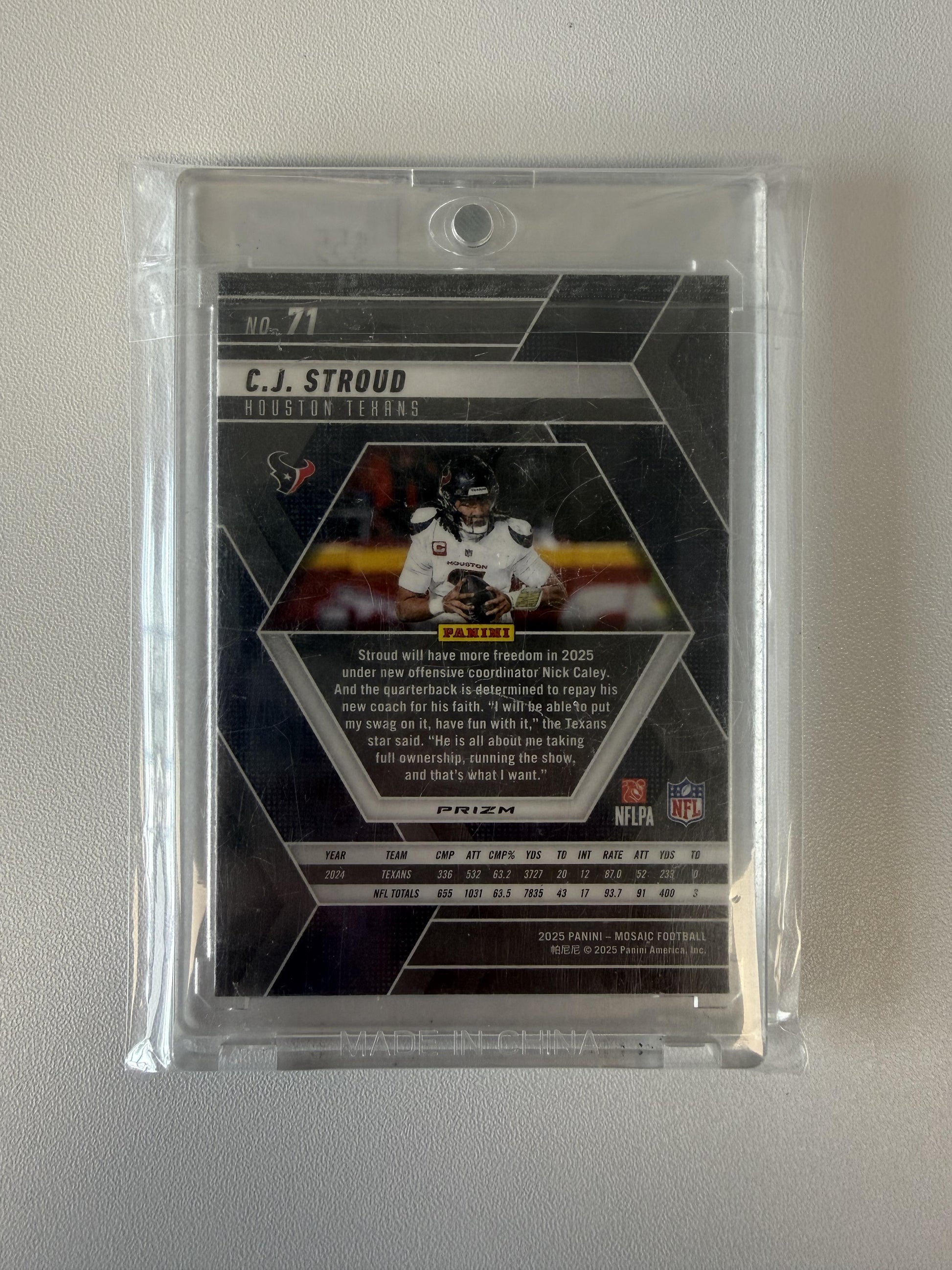 2025 Panini Mosaic #71 C.J. Stroud Mosaic Genesis