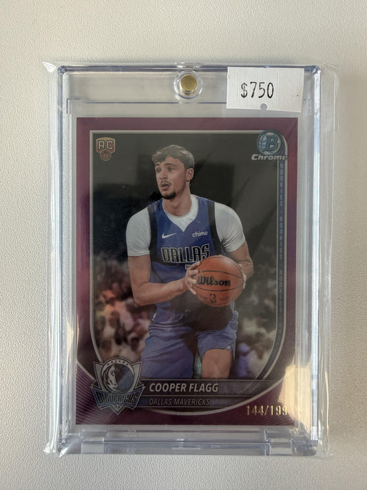 2025-26 Bowman #BCV-1 Cooper Flagg Chrome Fuchsia Refractor #/199