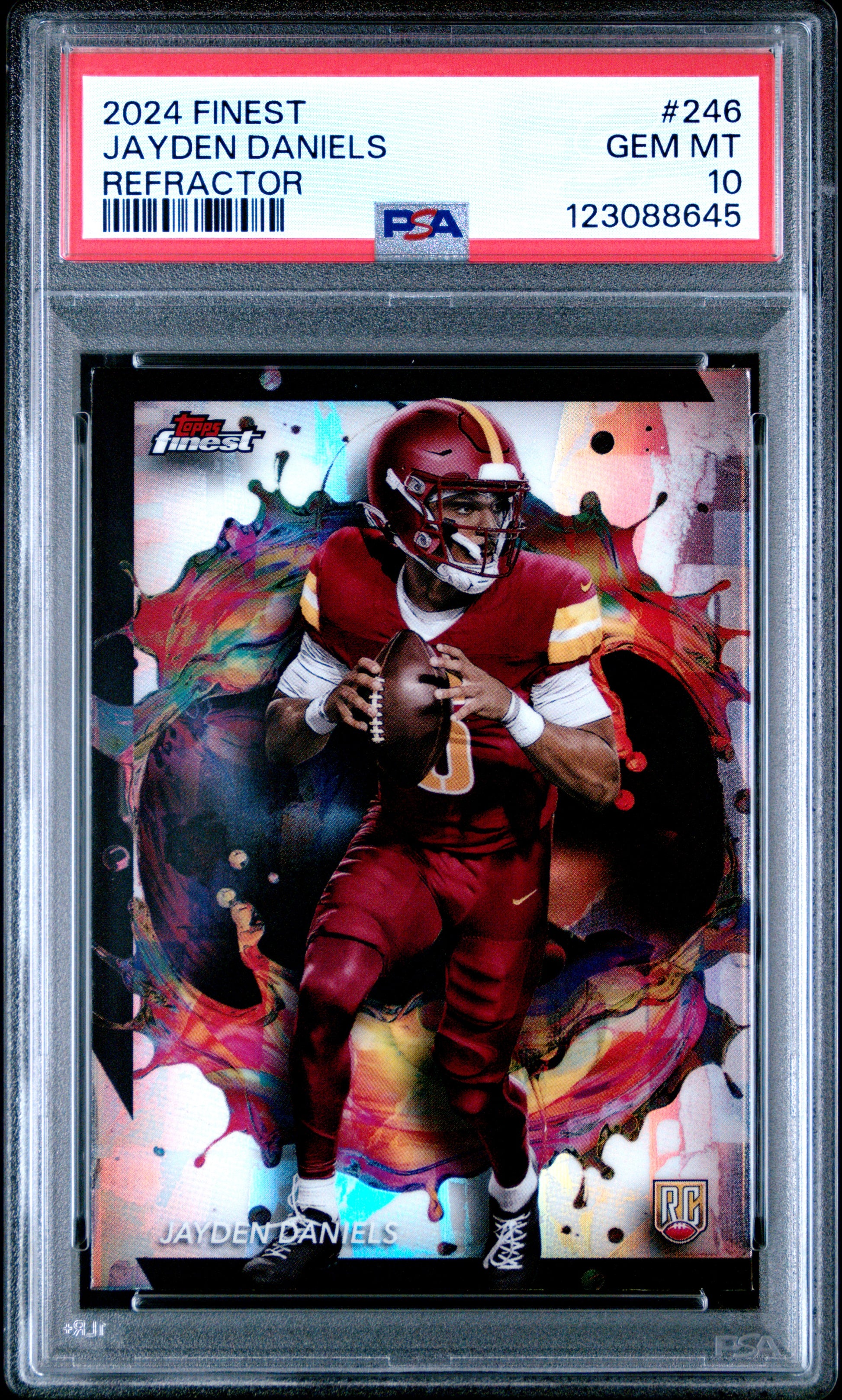 2024 Topps Finest #246 Jayden Daniels Refractor PSA 10