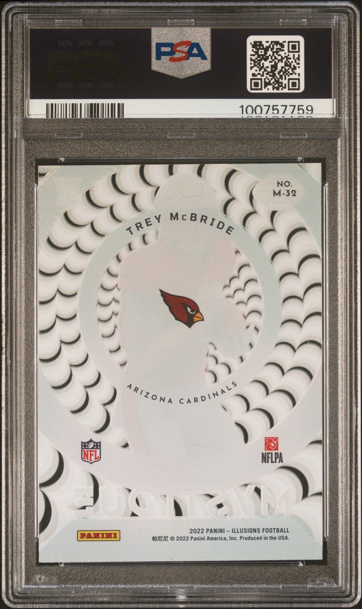 2022 Panini Illusions Mystique #M32 Trey Mcbride Mystique-Emerald PSA 10