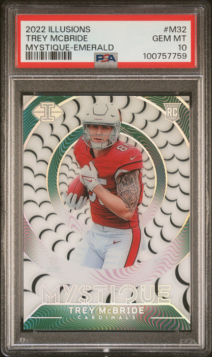 2022 Panini Illusions Mystique #M32 Trey Mcbride Mystique-Emerald PSA 10