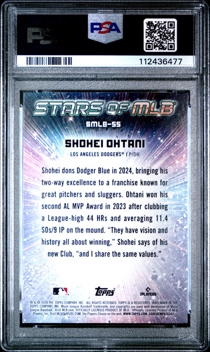 2024 Topps Stars Of Mlb #SMLB55 Shohei Ohtani Series 2 PSA 10