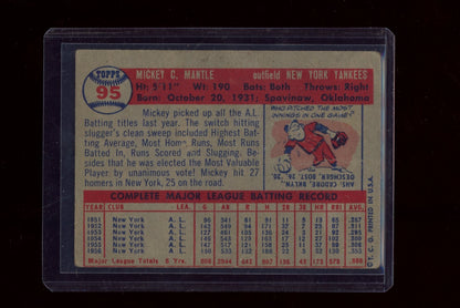 1957 Topps #95 Mickey Mantle