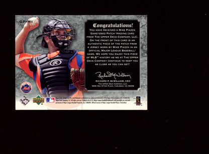 2003 Upper Deck Classic Portraits #GP-MI Mike Piazza Stitches Patch #/99
