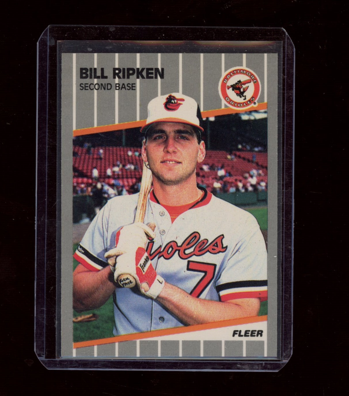 1989 Fleer #616a Bill Ripken : Black scribble on knob