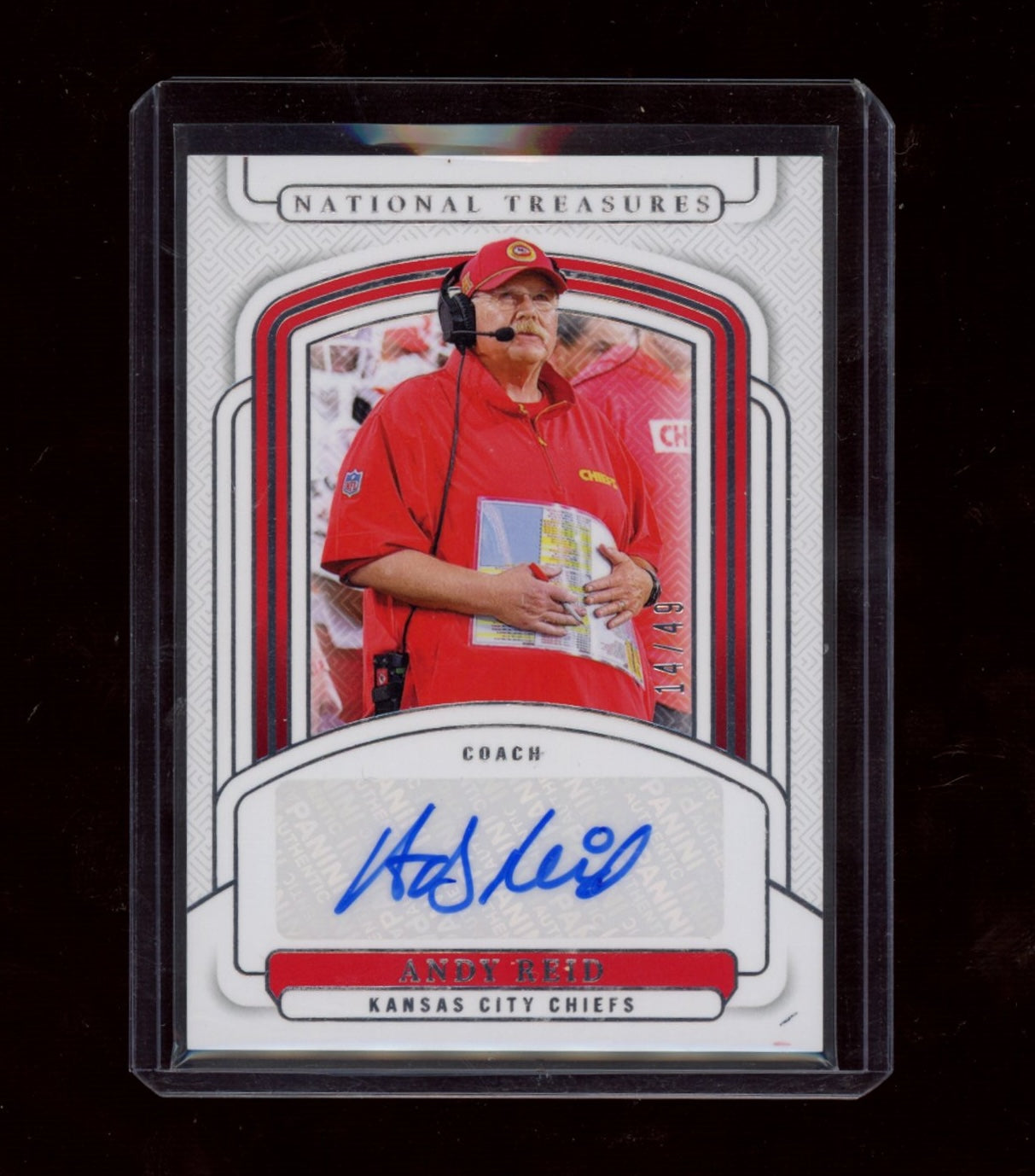 2024 Panini National Treasures #SIGS-ARD Andy Reid Signatures #/49
