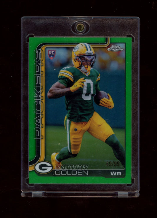 2025 Topps Chrome #333 Matthew Golden Green Refractor #/99