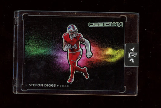 2021 Panini Obsidian #CB-13 Stefon Diggs Color Blast Black