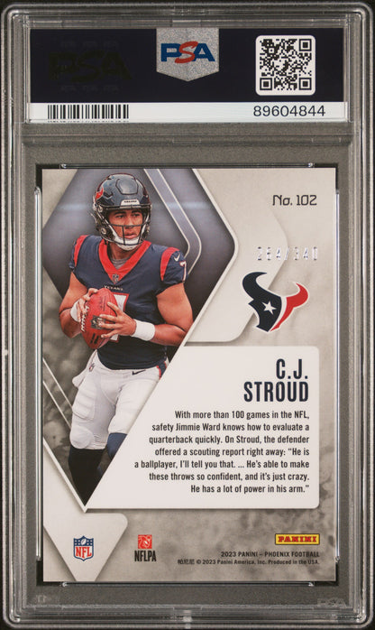 2023 Panini Phoenix #102 Cj Stroud Fire Burst PSA 10