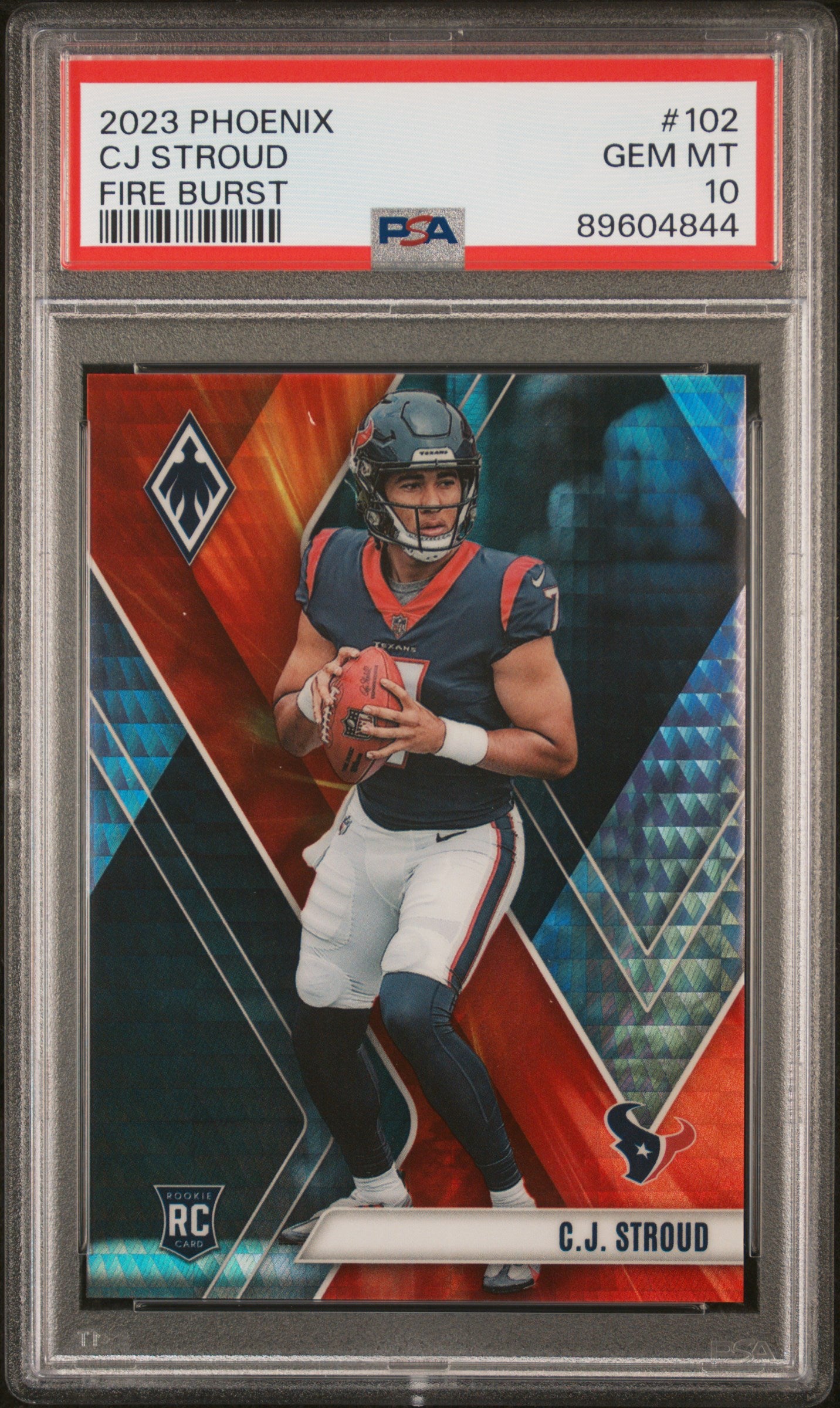 2023 Panini Phoenix #102 Cj Stroud Fire Burst PSA 10