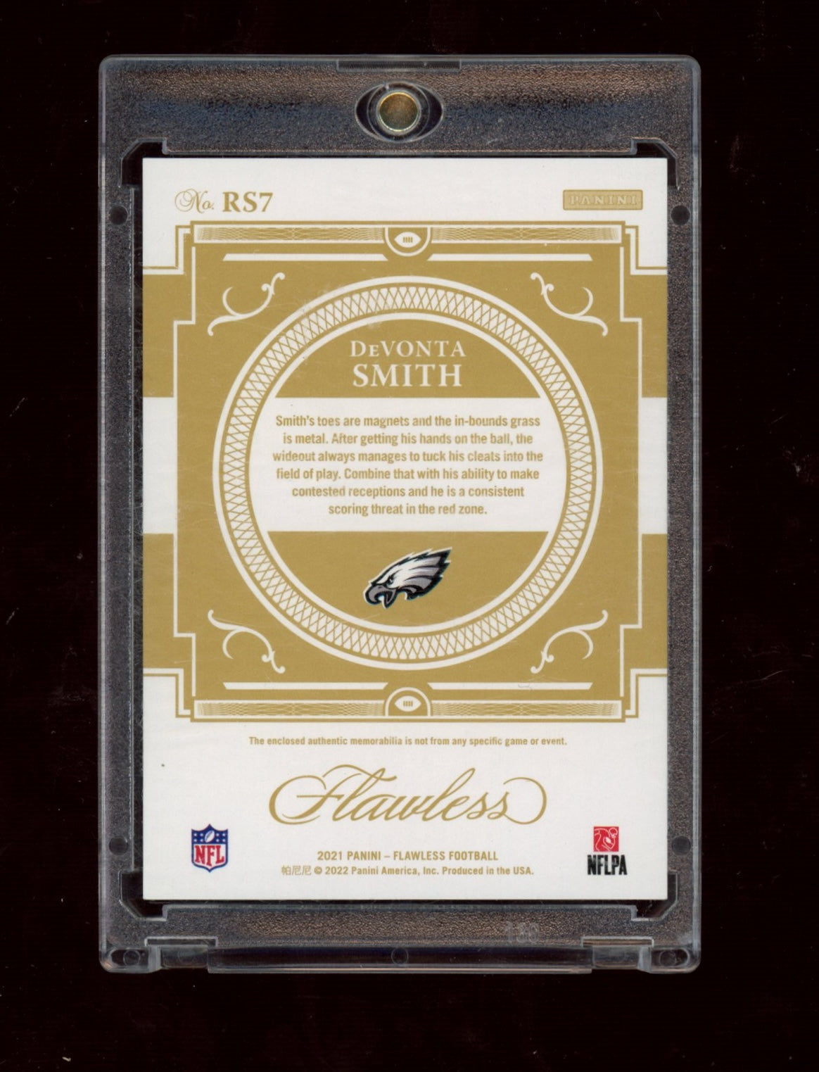2021 Panini Flawless #RS7 DeVonta Smith Rookie Showcase Silver #/20