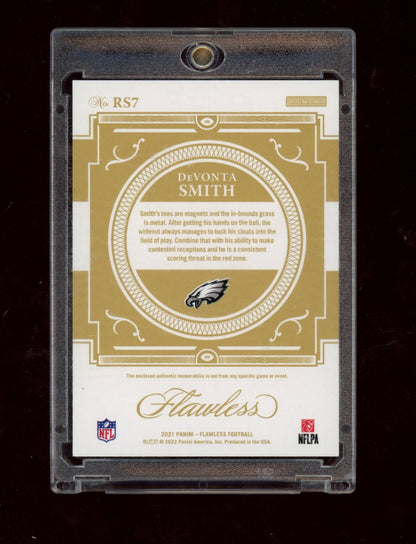 2021 Panini Flawless #RS7 DeVonta Smith Rookie Showcase Silver #/20