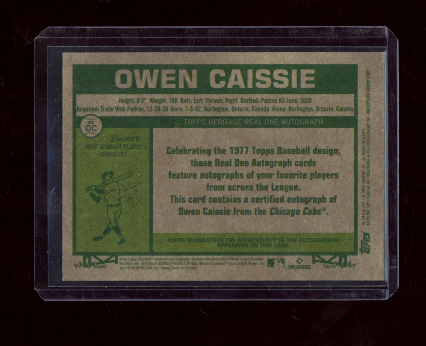 2026 Topps Heritage #360 Owen Caissie
