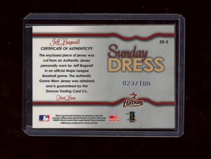 2004 Leaf #SD-5 Jeff Bagwell Sunday Dress Jerseys