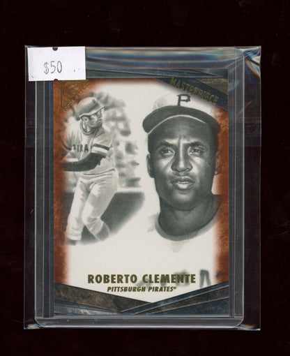 2018 Topps Gallery #M-21 Roberto Clemente Masterpiece Orange #/25