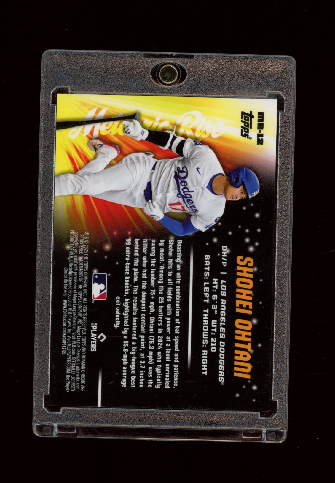 2025 Bowman Chrome #MR-12 Shohei Ohtani Meteoric Rise Mini-Diamond #/150