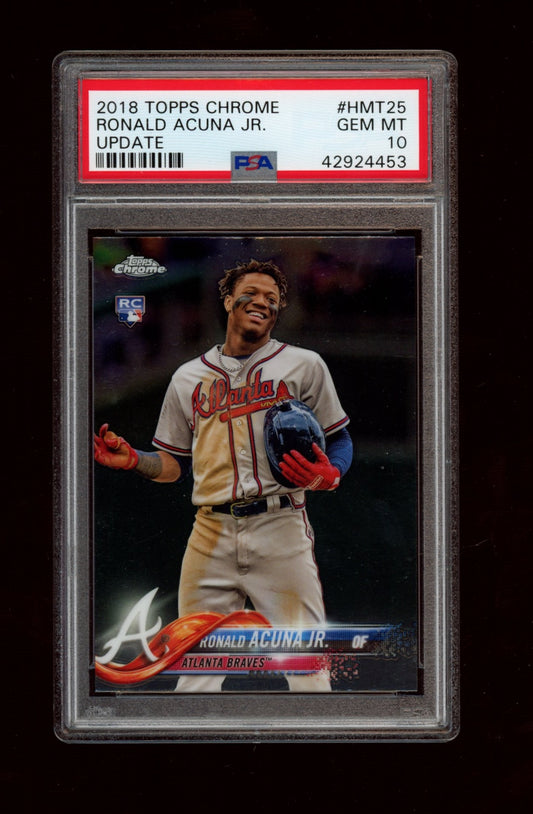 2018 Topps Chrome Update #HMT25 Ronald Acuna Jr. Update PSA 10