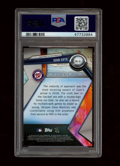 2018 Bowman'S Best Neophyte Sensations #NS-JS Juan Soto PSA 10