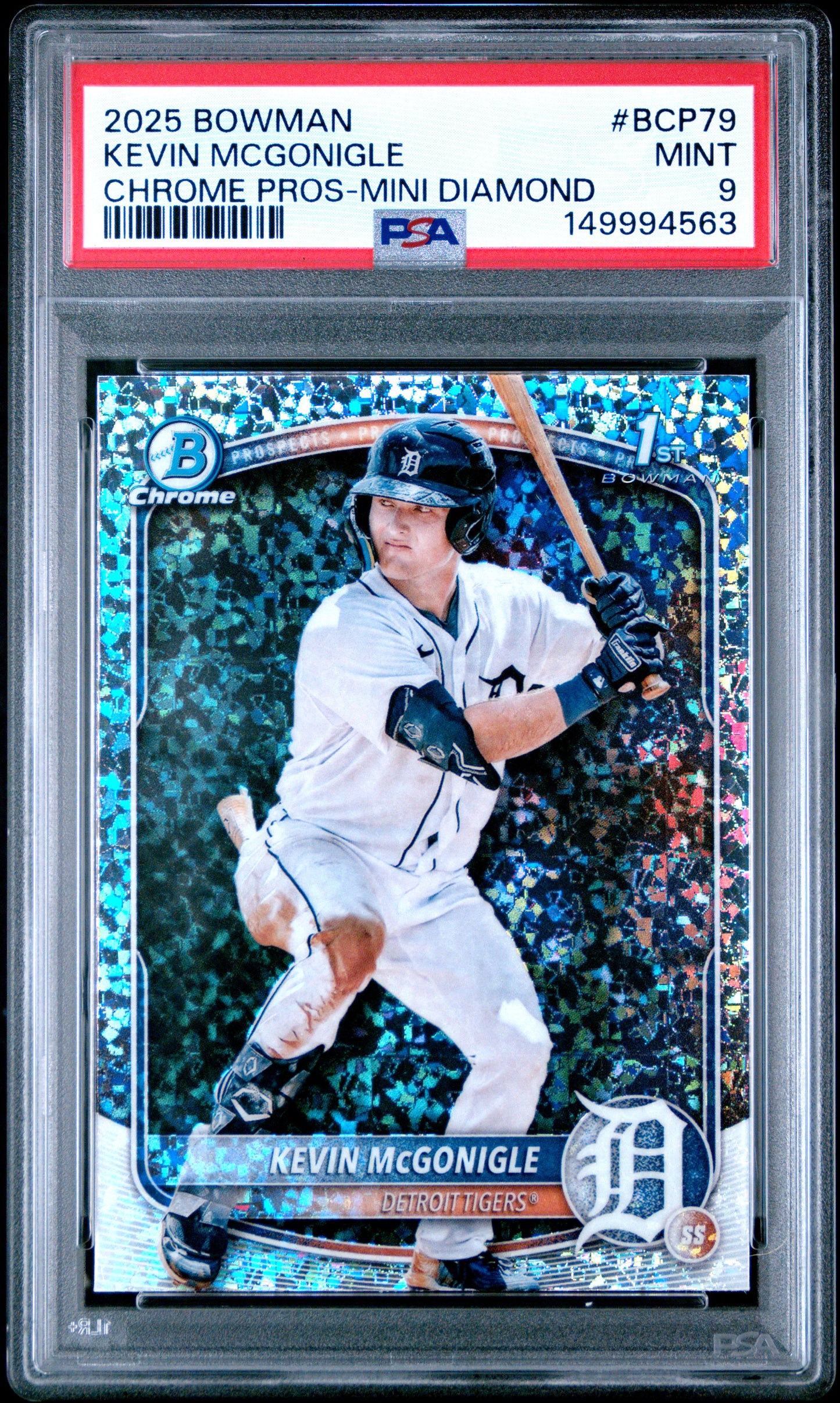 2025 Bowman Chrome #BCP79 Kevin Mcgonigle Mini Diamond PSA 9