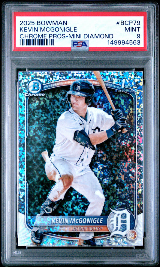 2025 Bowman Chrome #BCP79 Kevin Mcgonigle Mini Diamond PSA 9