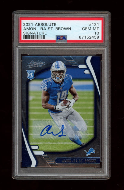 2021 Panini Absolute #131 Amon-Ra St. Brown Signature PSA 10