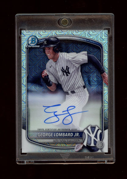 2024 Bowman #BMA-GL George Lombard Jr. Chrome Prospect Auto Mojo Refractors
