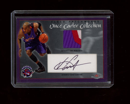 2003-04 Fleer Patchworks #VC2 Vince Carter Vince Carter Autographs