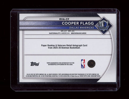 2025-26 Bowman #RVA-CF Cooper Flagg Auto Blue Border #/150