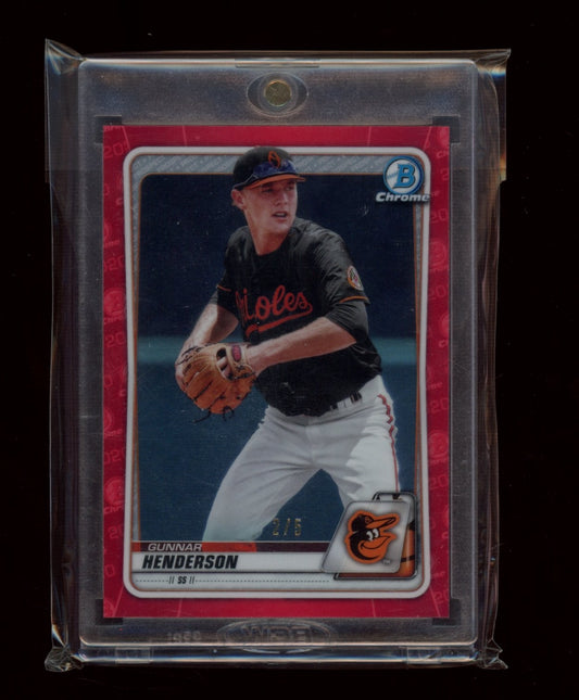 2020 Bowman #BP-134 Gunnar Henderson Prospects Red #/5 JSY #
