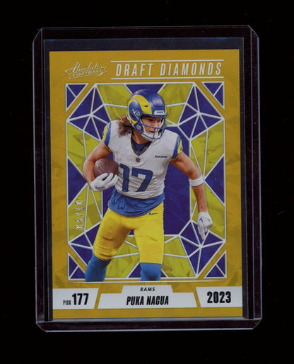 2024 Panini Absolute #DD-PNA Puka Nacua Draft Diamonds Gold /10