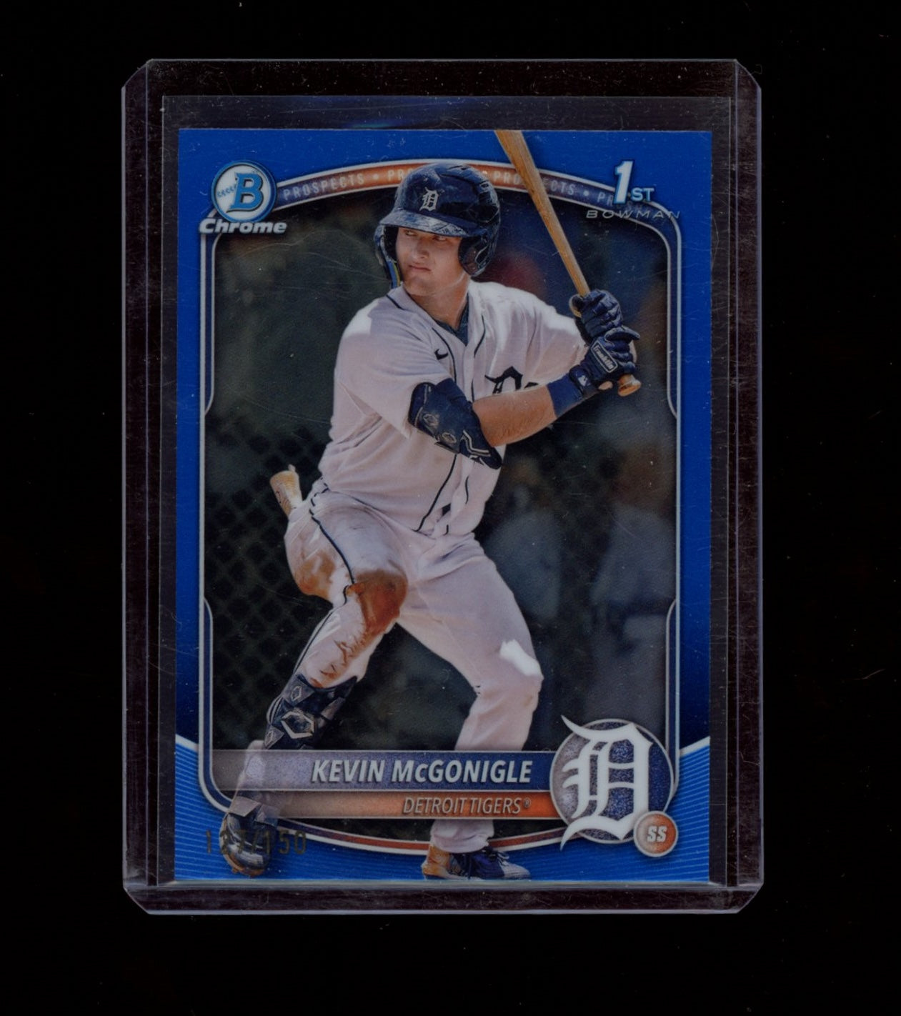 2025 Bowman #BCP-79 Kevin McGonigle Chrome Prospects Blue Refractor #/150