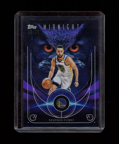 2025-26 Topps Midnight #NO-7 Stephen Curry Night Owls Dusk #/75