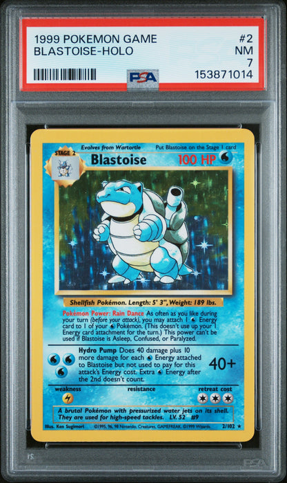 1999 Pokemon Game #2 Blastoise-Holo PSA 7