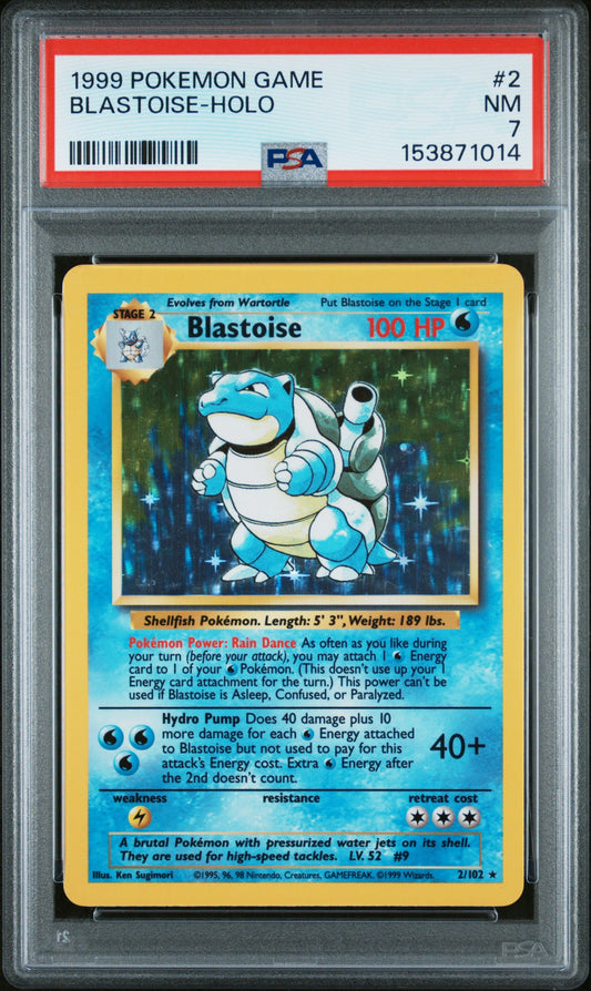 1999 Pokemon Game #2 Blastoise-Holo PSA 7