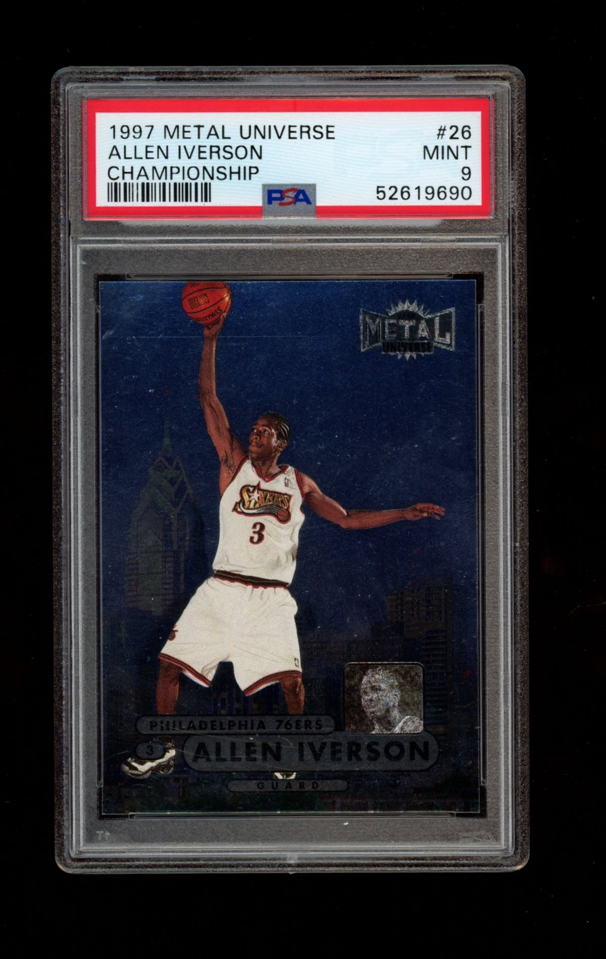 1997 Metal Universe Championship #26 Allen Iverson Championship PSA 9