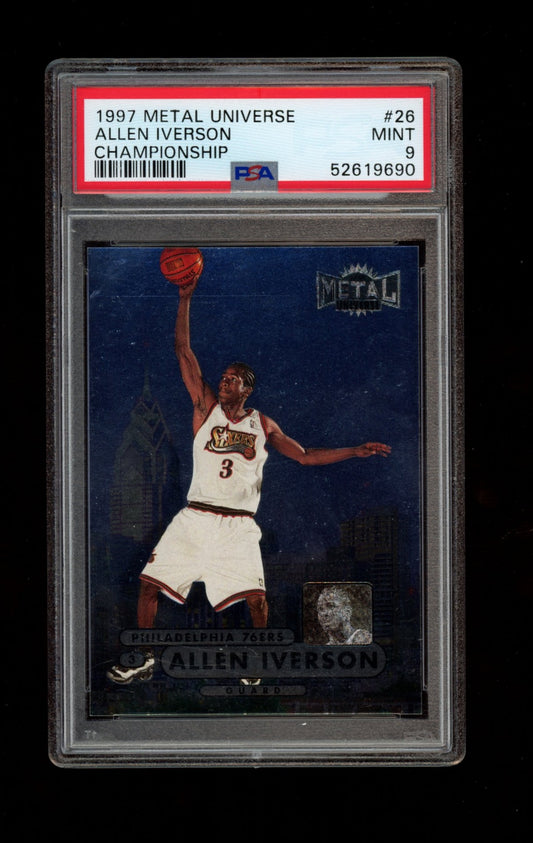1997 Metal Universe Championship #26 Allen Iverson Championship PSA 9