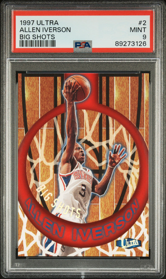 1997 Ultra Big Shots #2 Allen Iverson Big Shots PSA 9