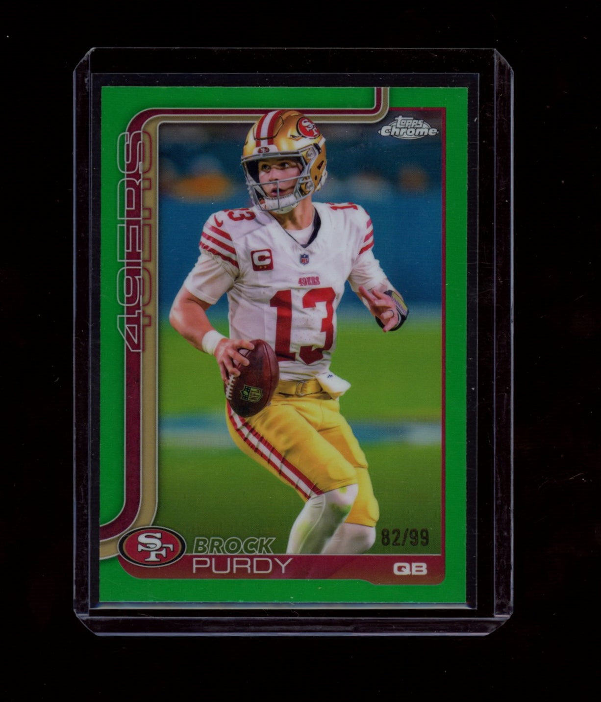 2025 Topps Chrome #262 Brock Purdy Green Refractor #/99