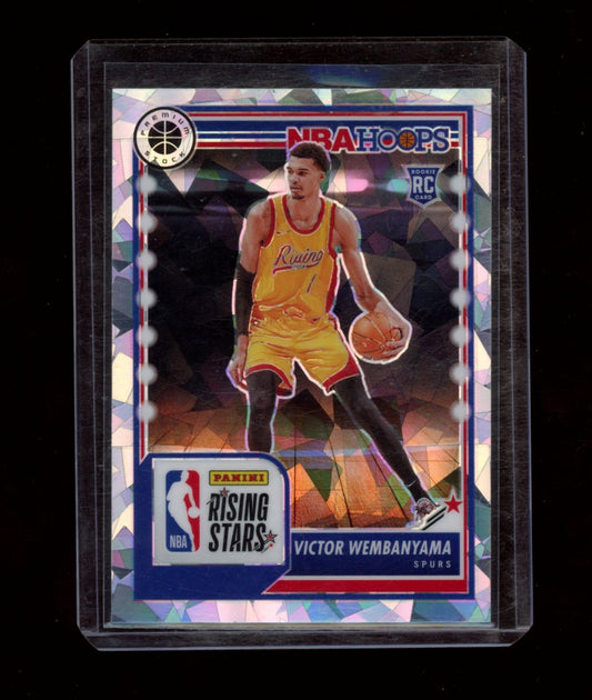 2023-24 Hoops Premium Stock #282 Victor Wembanyama Silver Prizm