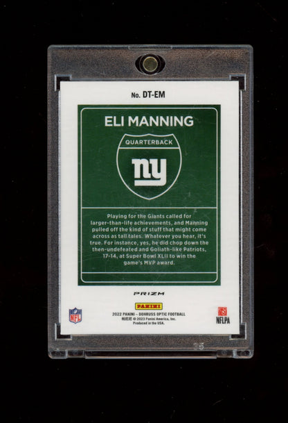 2022 Donruss Optic #DT-EM Eli Manning Downtown