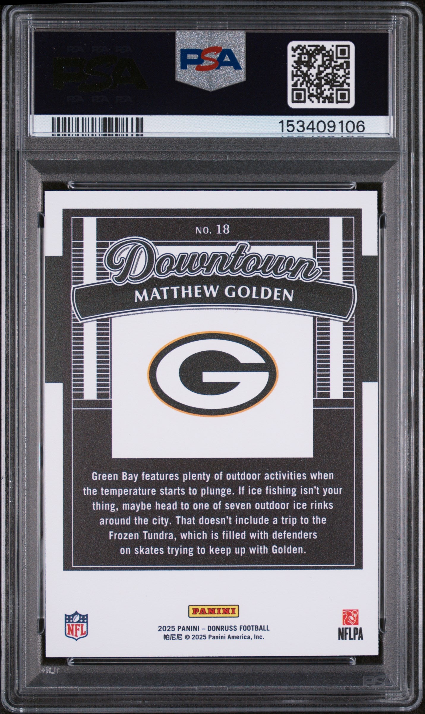 2025 Panini Donruss Downtown #18 Matthew Golden PSA 9